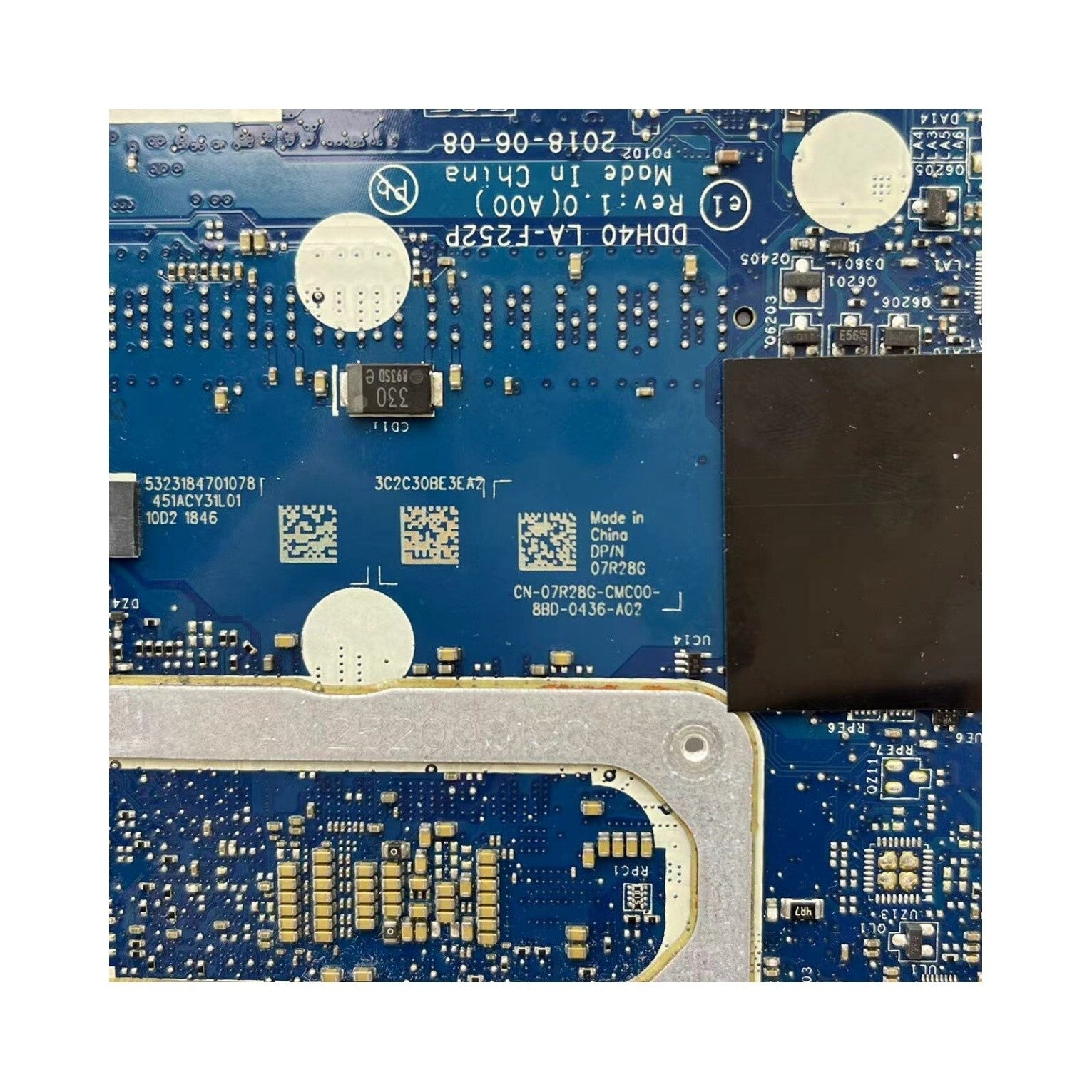 Dell 7572 Laptop Motherboard LA-F252P i7-8550U CPU MX150-2G CN-07R28G - Bighao-Era Laptop part