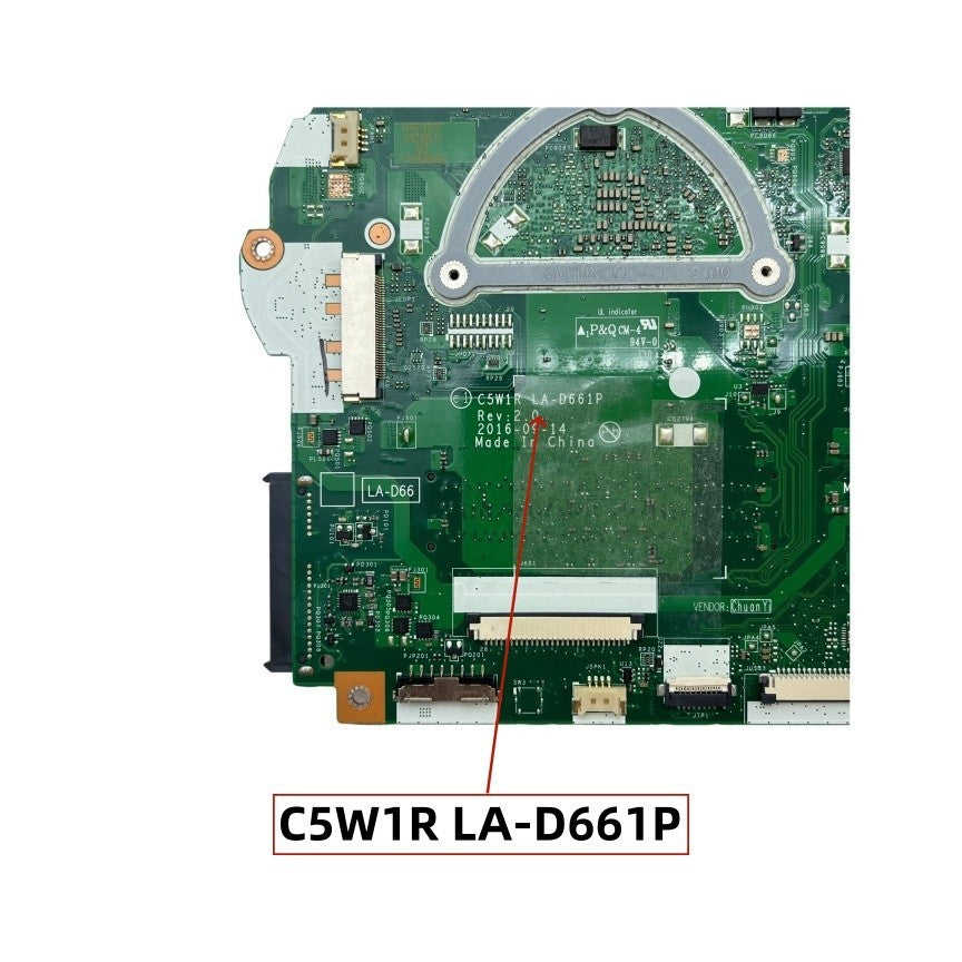 LA-D661P Acer Aspire ES1-523 Motherboard with AMD E1-7010 and A4-7210 CPU Replacement - Bighao-Era Laptop part