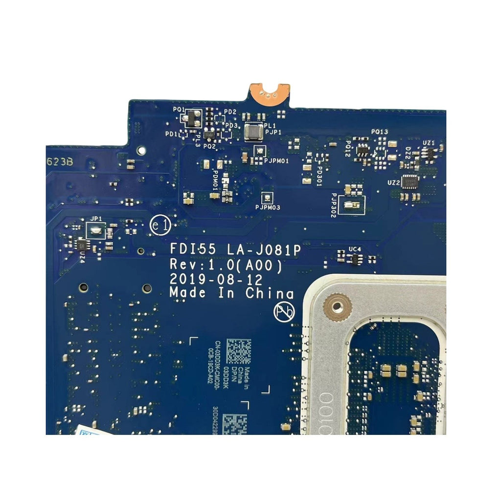 Dell Inspiron 3593 Motherboard LA-J081P UMA with i3-1005G1 CPU - Bighao-Era Laptop part