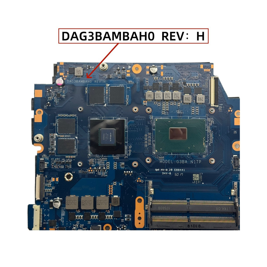 HP Omen 17-AN Motherboard DAG3BAMBAH0 with i5-7300HQ CPU and GTX1050 4GB GPU - Bighao-Era Laptop part