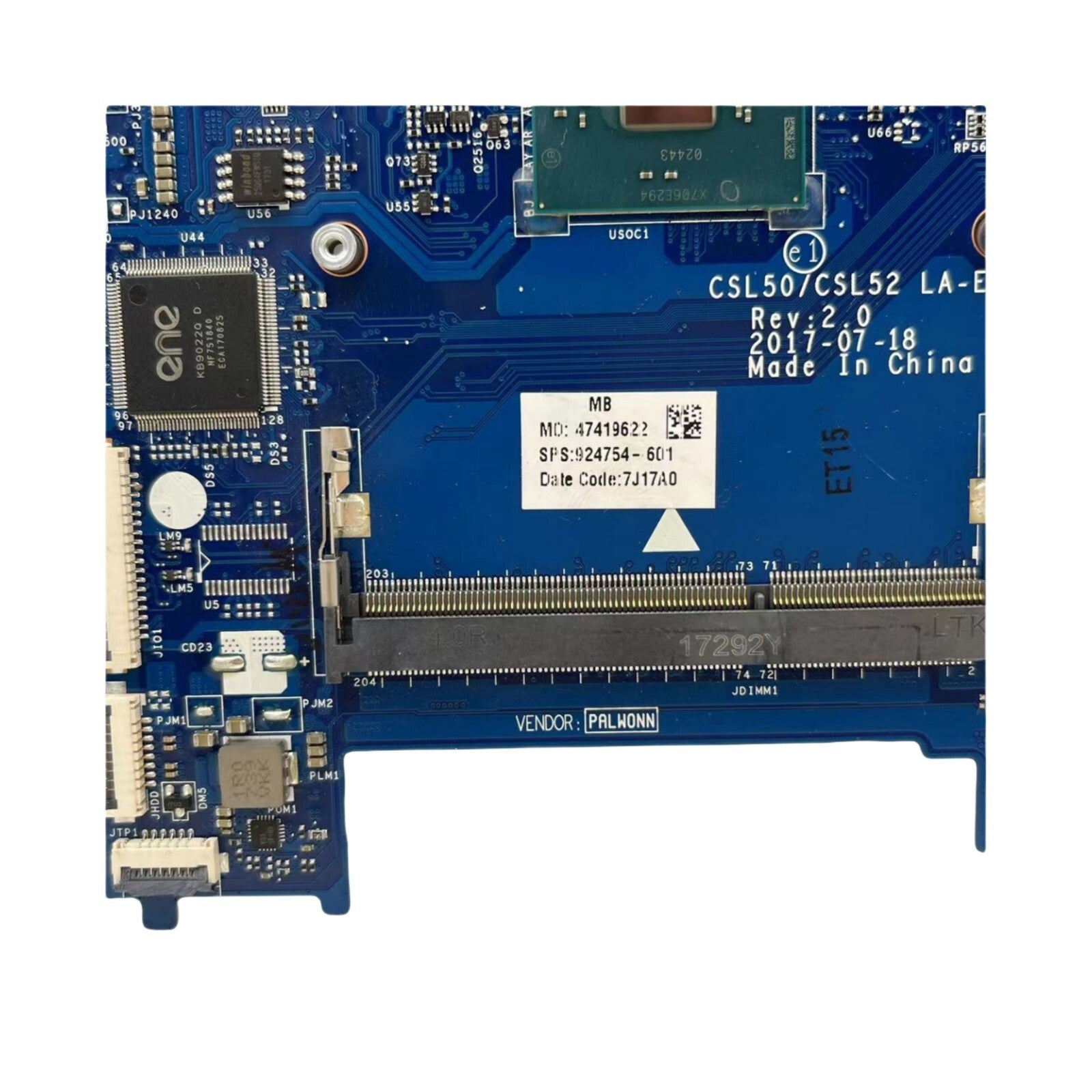 HP Pavilion 15-BS Laptop Motherboard LA-E811P N3710 924754-601 924754-001 - Bighao-Era Laptop part