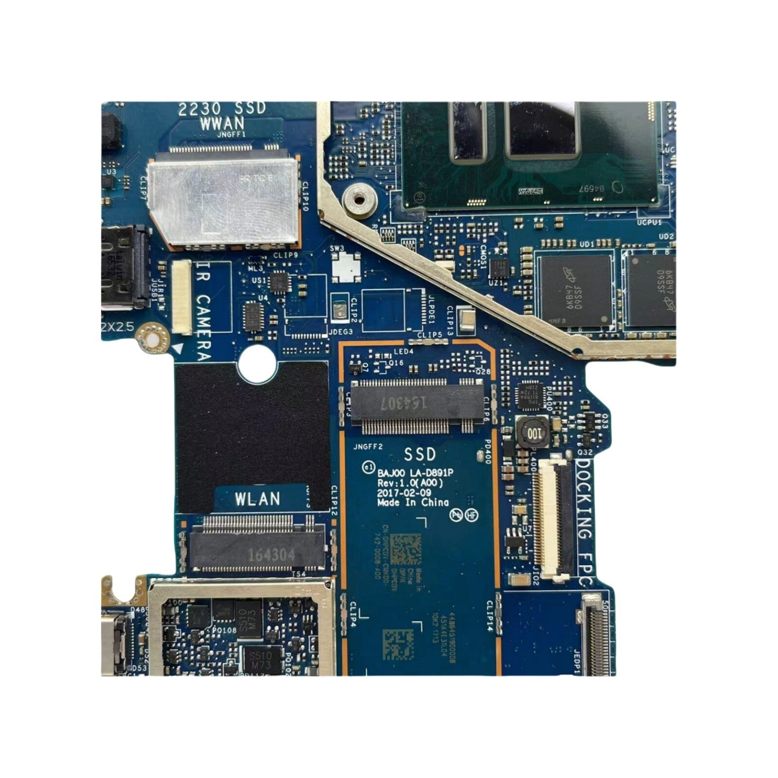 HPCDV LA-D891P Dell Latitude 5285 Motherboard i5-7200U CPU 8GB CN-0HPCDV - Bighao-Era Laptop part