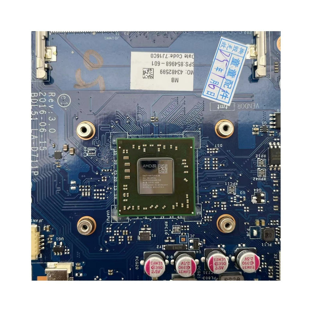 LA-D711P HP Pavilion 15-BA Motherboard with E2-7110 CPU 854968-601 - Bighao-Era Laptop part
