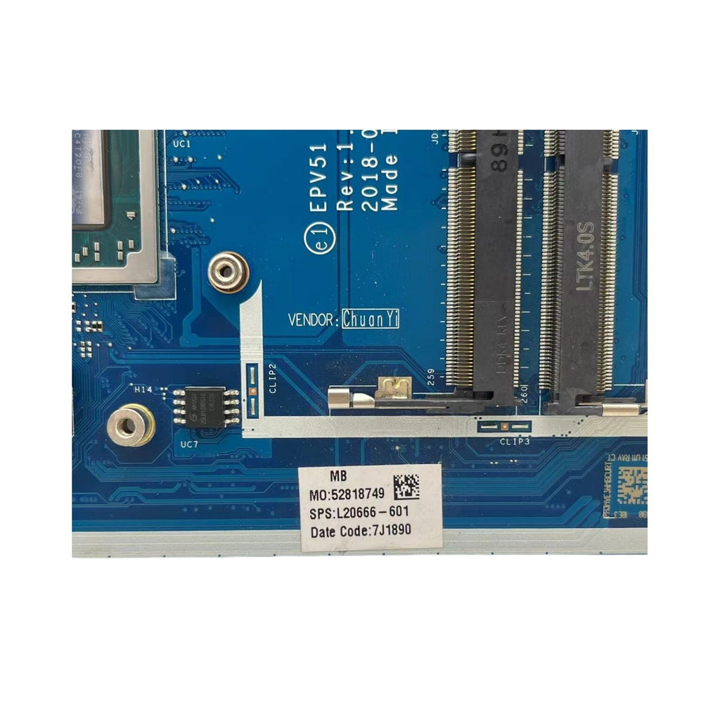 EPV51 LA-G076P For HP 15-DB Laptop Motherboard With R3-2200U CPU L20666-601 - Bighao-Era Laptop part