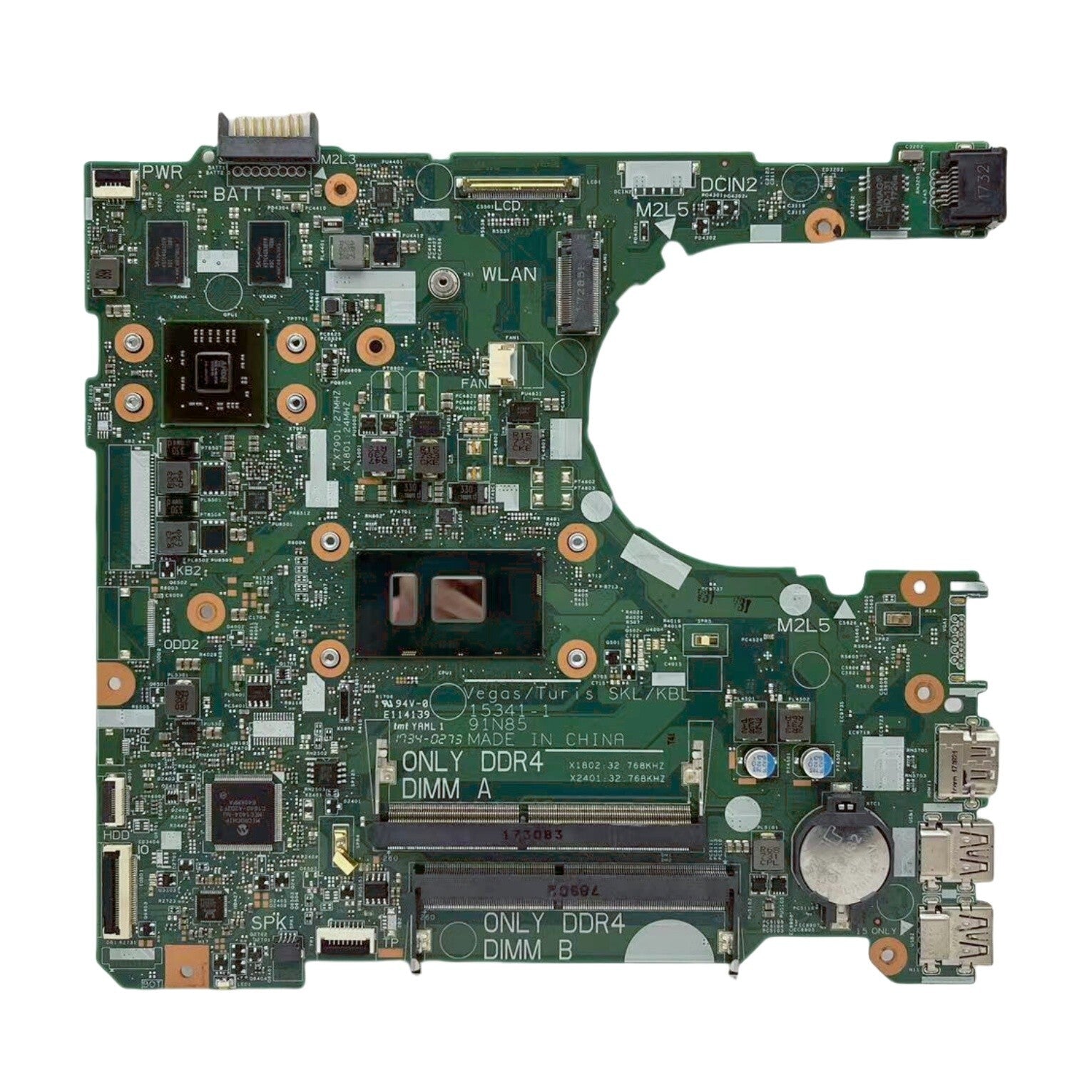 0YHRCR 15341-1 DELL Inspiron 15 3567 Motherboard i7-7500U R5 M330 2G - Bighao-Era Laptop part