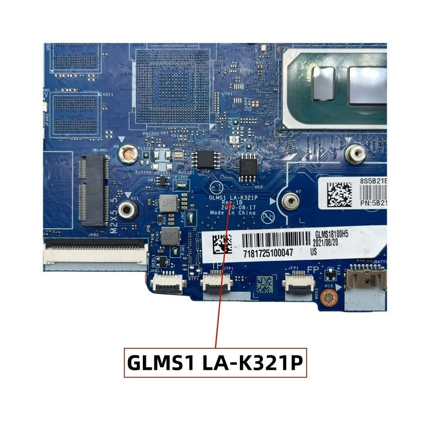 Lenovo Ideapad 5-14ITL05 Motherboard LA-K321P with i5-1135G7 CPU and 16GB RAM - Bighao-Era Laptop part