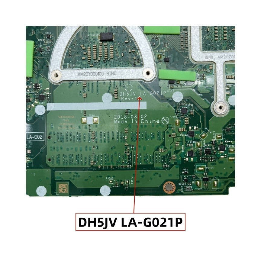 LA-G021P Acer AN515-42 Motherboard NBQ3R11001 with R5-2500U CPU and RX560X-4G - Bighao-Era Laptop part