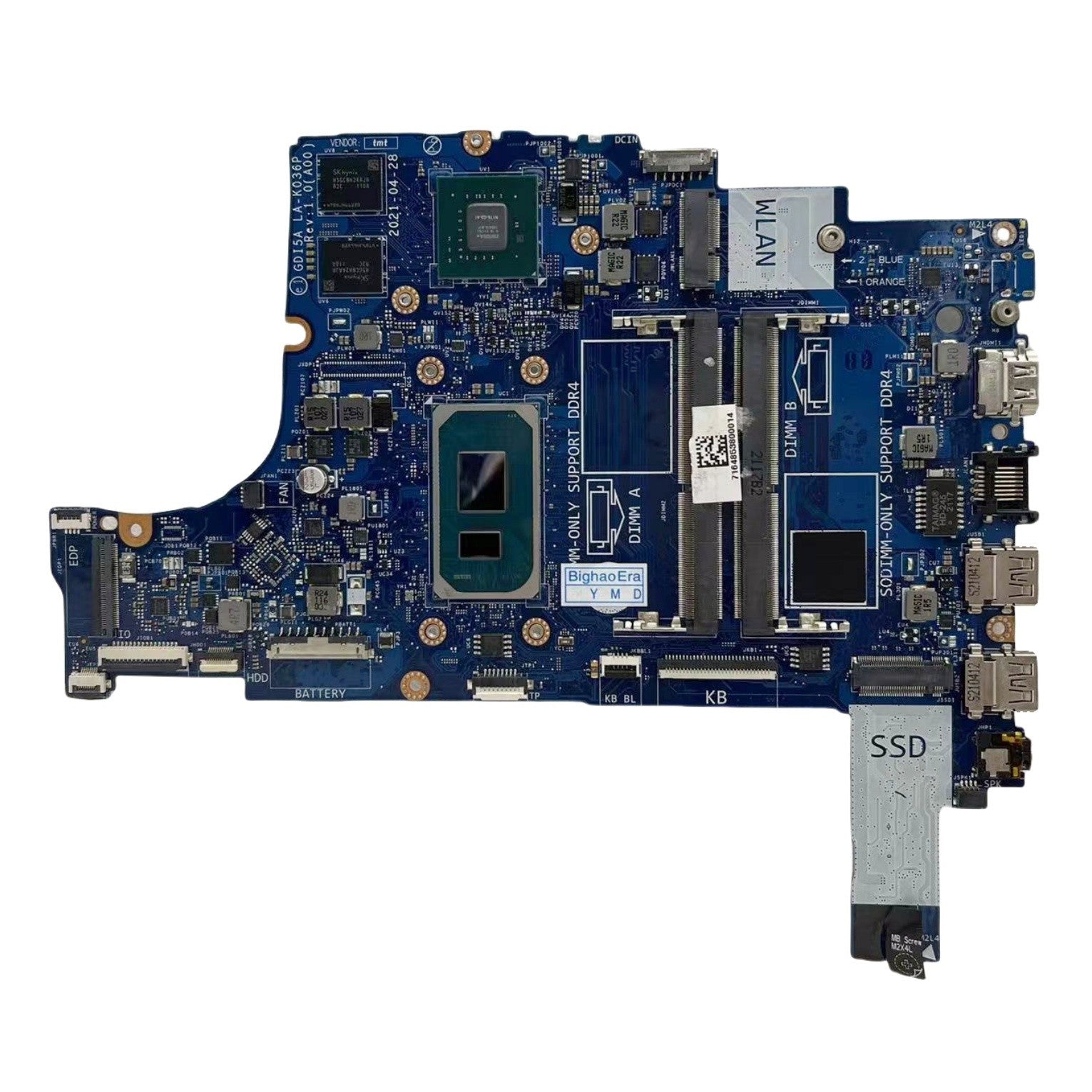 Dell Vostro 3501 Motherboard LA-K036P i5-1135G7 MX330 2G - Bighao-Era Laptop part