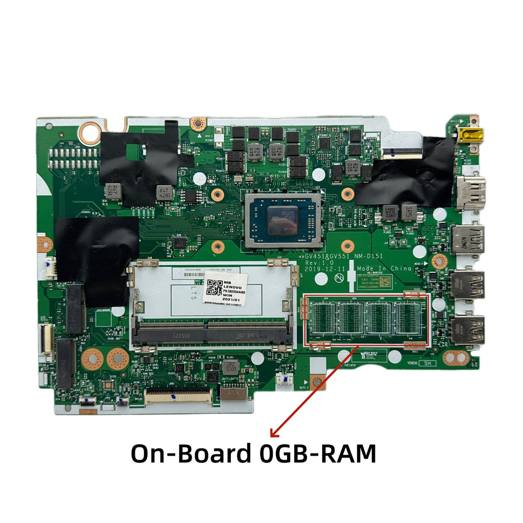 Lenovo IdeaPad V15-ADA Motherboard NM-D151 - High-Quality Replacement 0/4GB-RAM 5B20S44347 - Bighao-Era Laptop part
