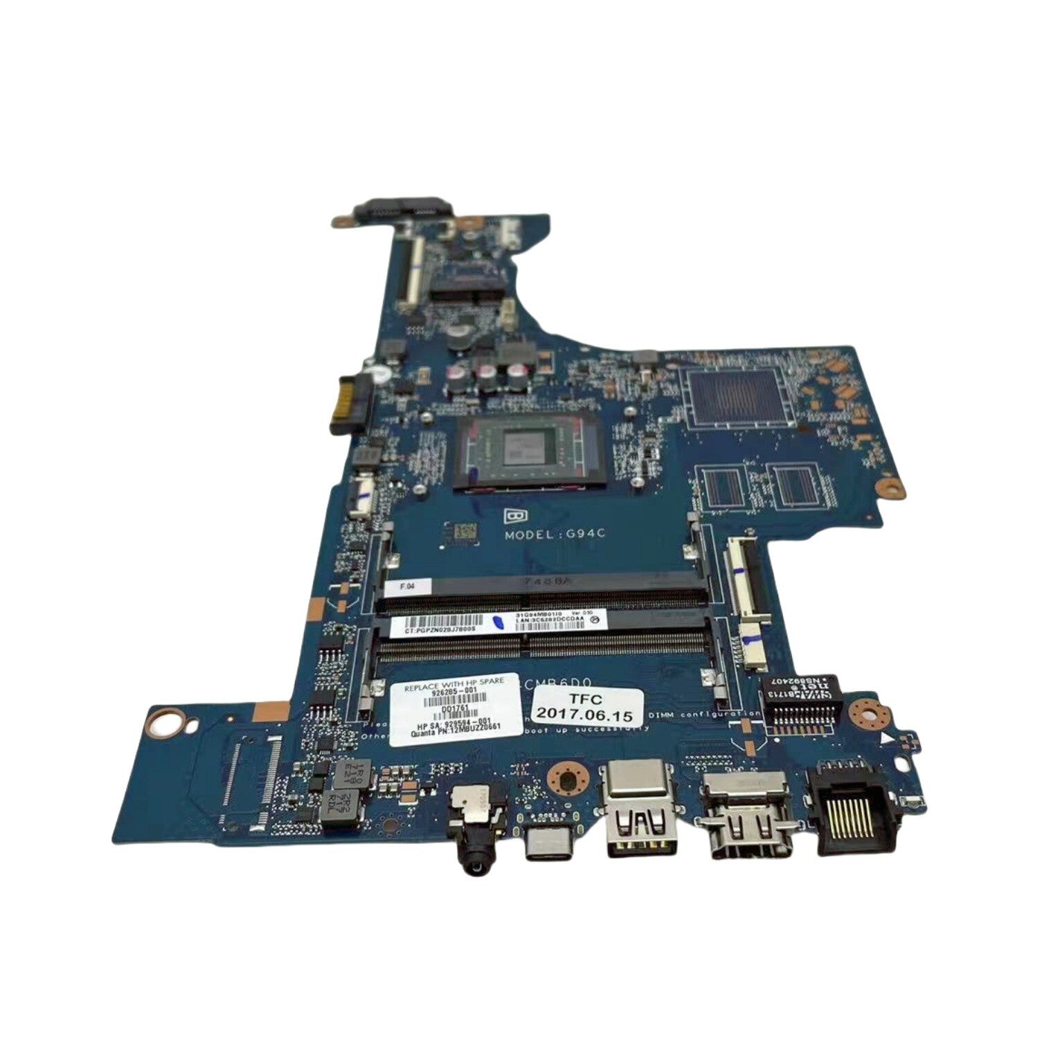 HP Pavilion 15-CD Motherboard DAG94CMB6D0 with A6-9220P CPU 926285-001 - Bighao-Era Laptop part