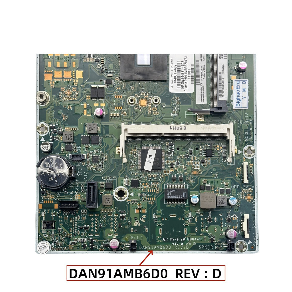 HP 20-C023W Motherboard 844831-602 with J3060 J3710 CPU DAN91AMB6D - Bighao-Era Laptop part