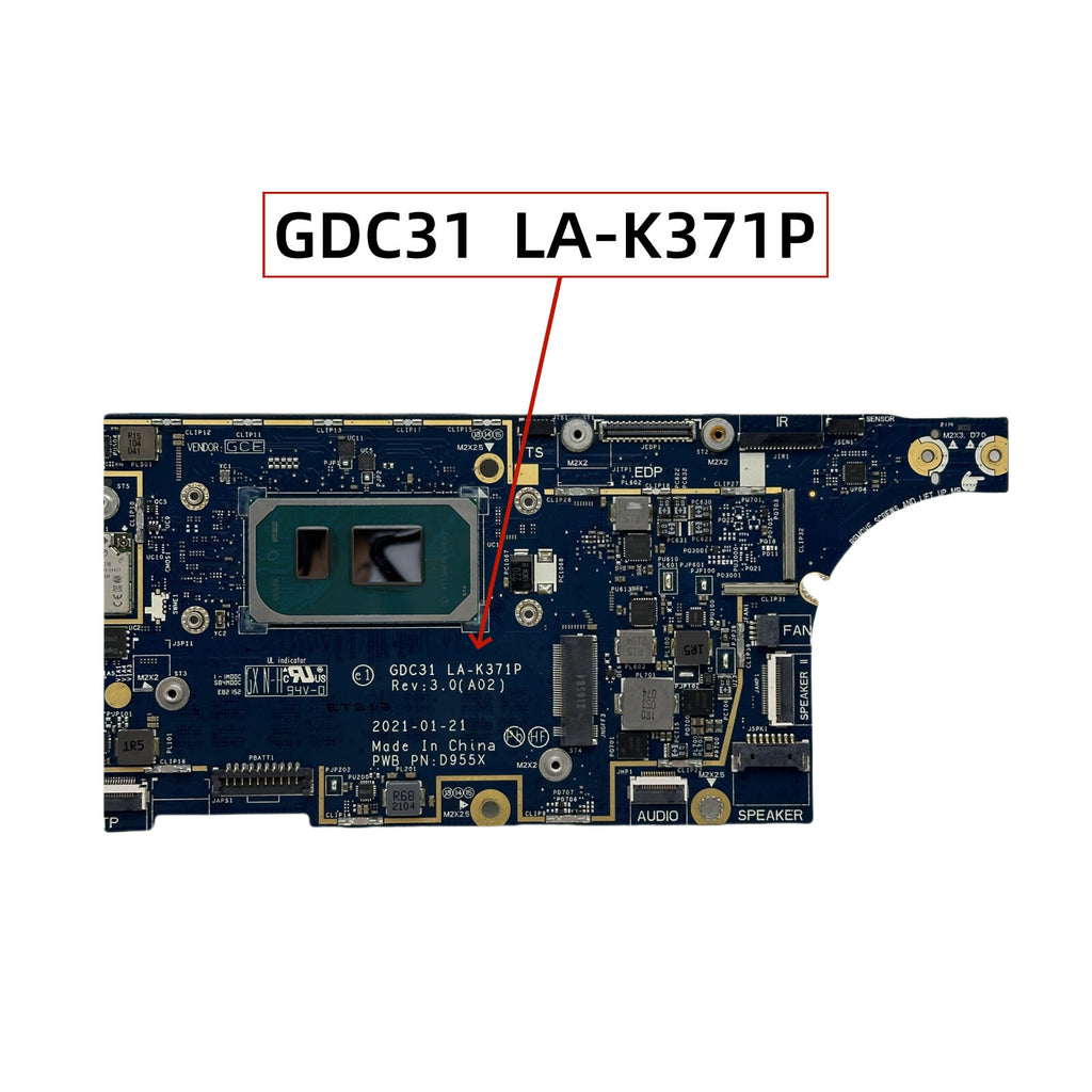 Dell Latitude 7320 Motherboard LA-K371P i7-1185G7 32GB-RAM 95TWY 095TWY - Bighao-Era Laptop part