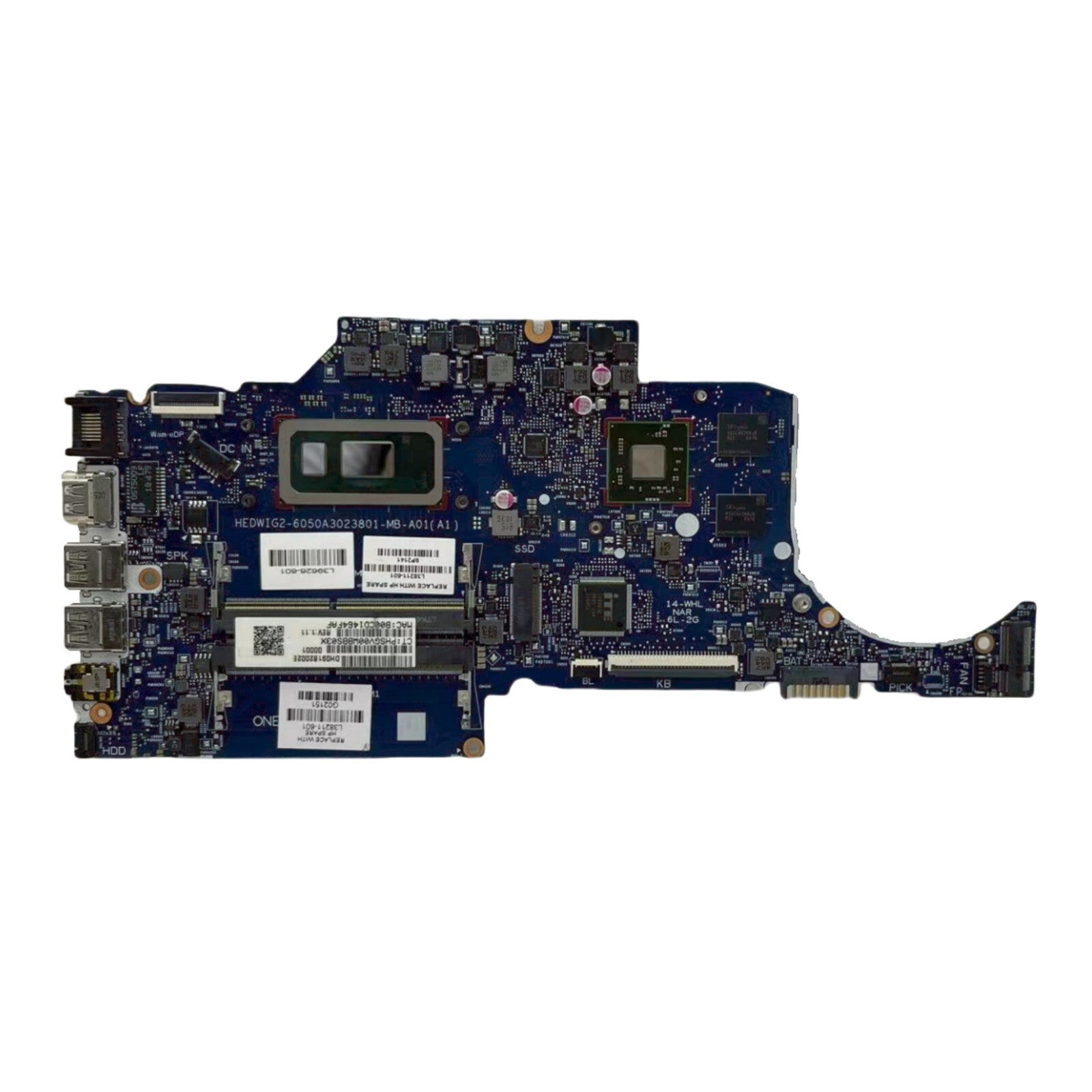 HP 14-CF i7 Motherboard 6050A3023801 with i7-8565U R7 M440 2GB GPU L38211-601 - Bighao-Era Laptop part