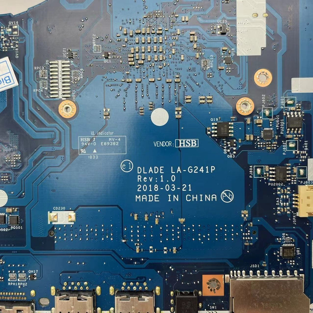 5B20R34439 Lenovo IdeaPad 130-15AST Motherboard LA-G241P for E2/A6/A9 CPU - Bighao-Era Laptop part