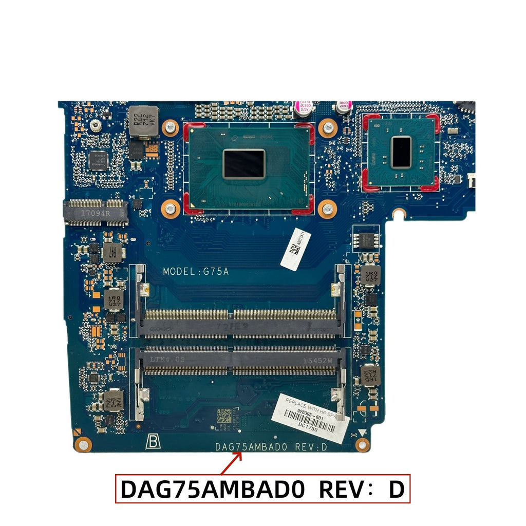 HP Pavilion 15-CB Motherboard DAG75AMBAD0 for i5-7300HQ i7-7700HQ CPUs with GTX1050 4G-GPU - Bighao-Era Laptop part