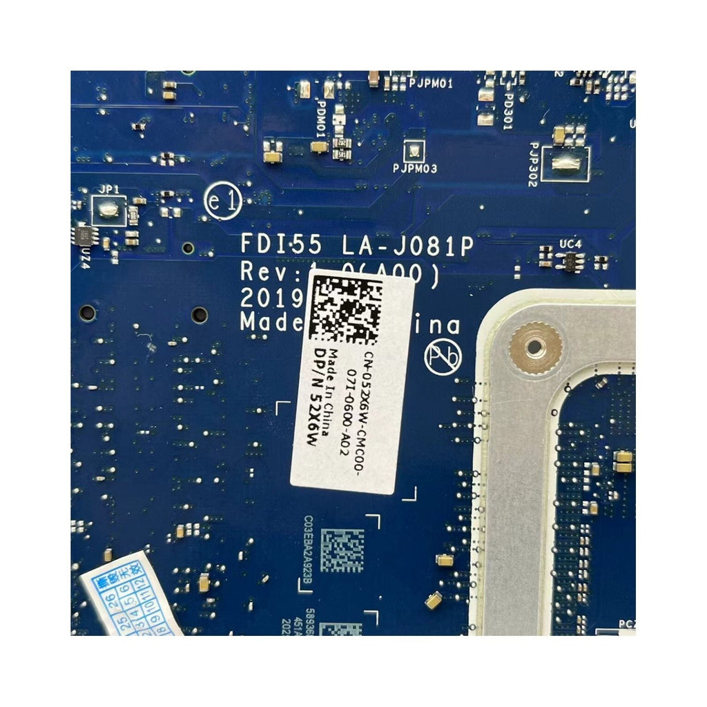 Dell Inspiron 3593 Motherboard LA-J081P with i3-1005G1 CPU - Replacement for 052X6W - Bighao-Era Laptop part