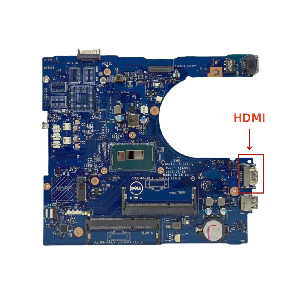 LA-B843P For DELL Inspiron 5558 Laptop Motherboard 00HJC9 With Core i5-4210U CPU - Bighao-Era Laptop part