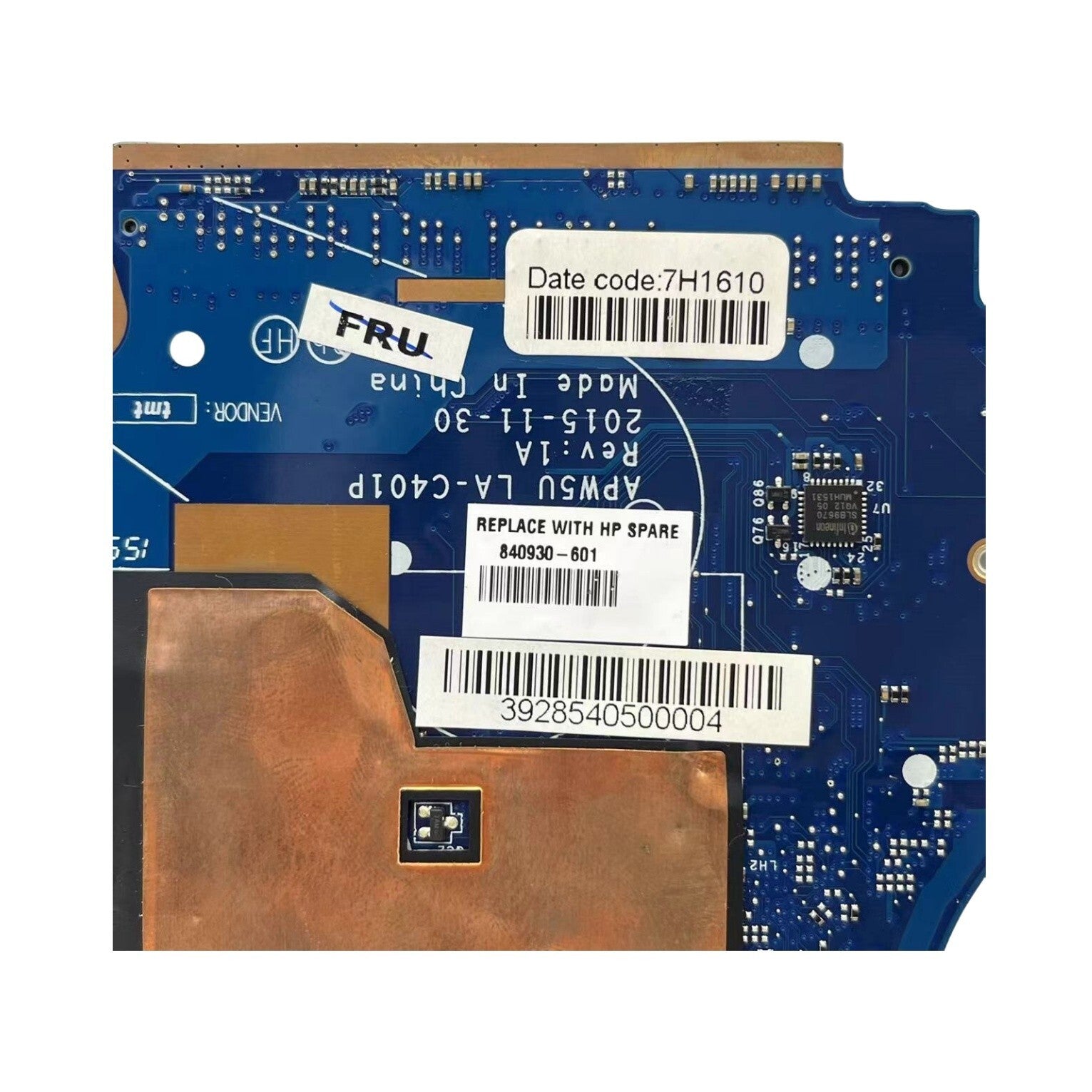 HP ZBook Studio G3 Motherboard LA-C401P with i7-6820HQ CPU and UMA 840930-601 - Bighao-Era Laptop part