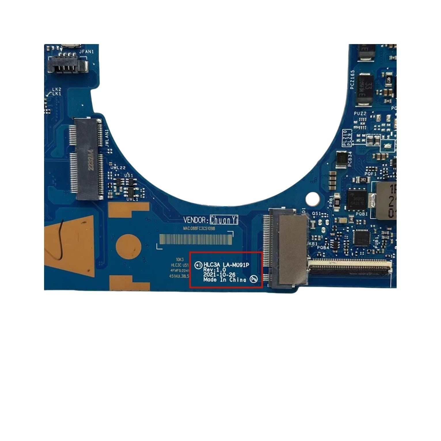5B21J32248 Lenovo Yoga 6 13ABR8 Laptop Motherboard R5-7530U 8GB-RAM LA-M091P - Bighao-Era Laptop part