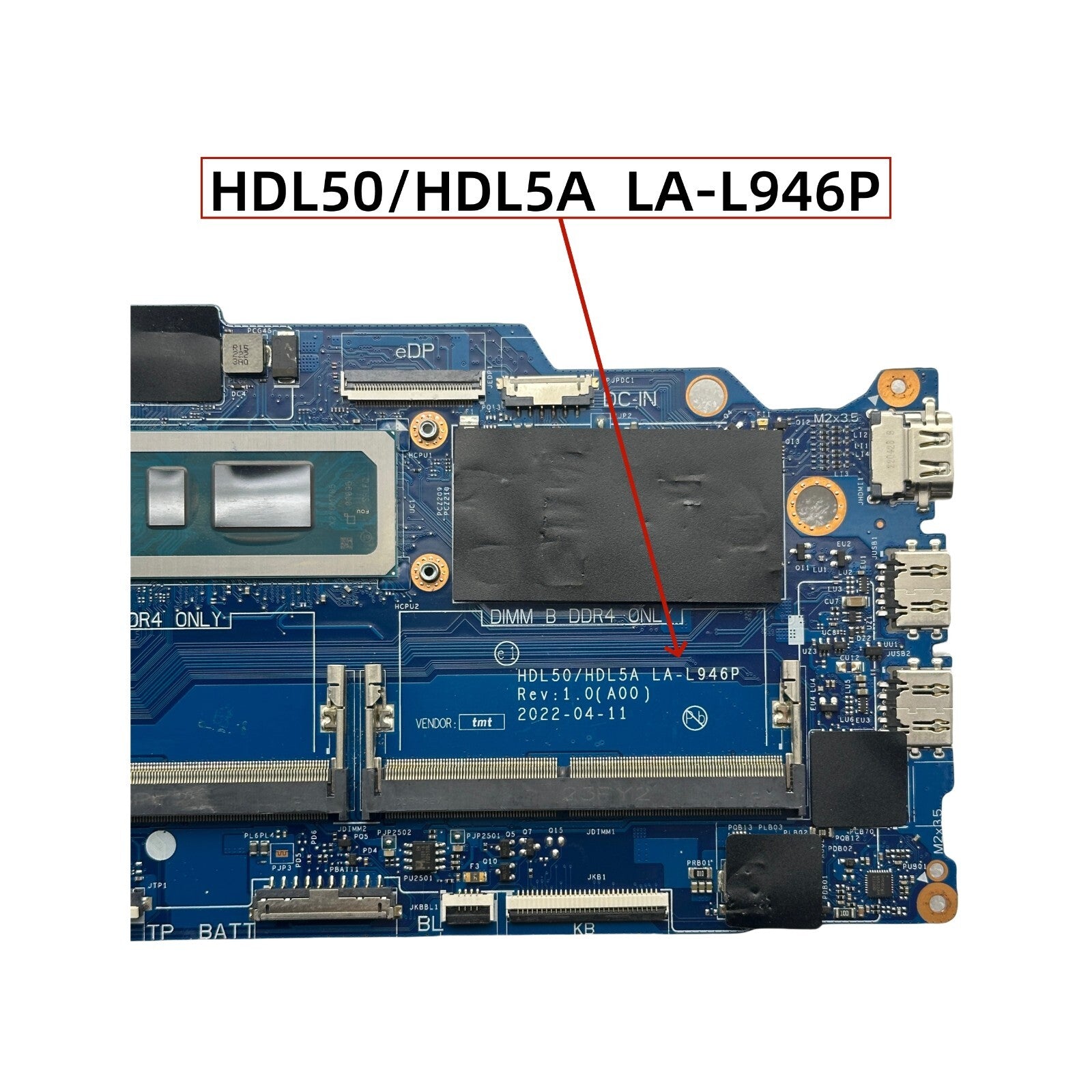 LA-L946P Dell Inspiron 15 3520 Motherboard with i7-1255U 34pin Replacement - Bighao-Era Laptop part