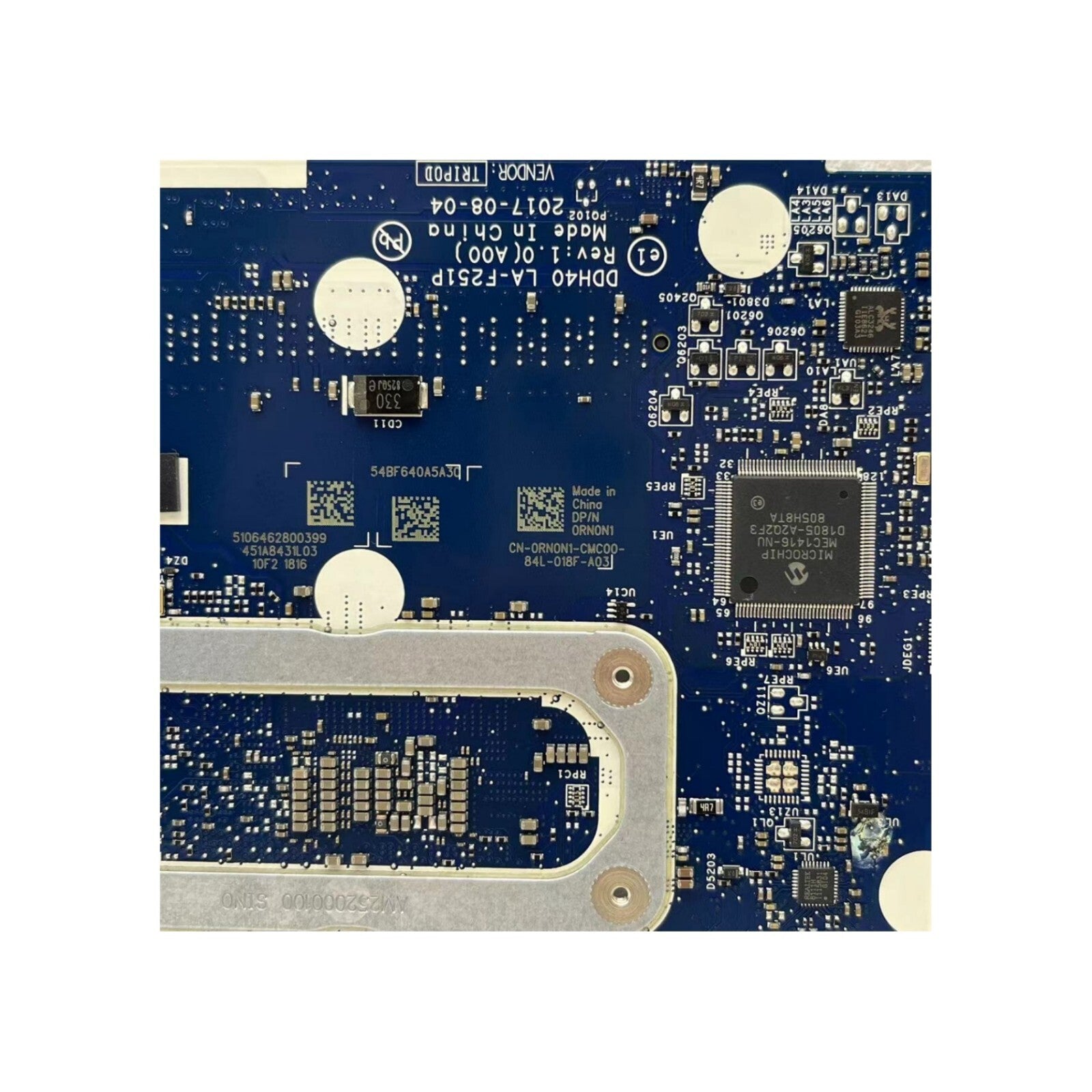 DELL Inspiron 7472 Motherboard LA-F251P i5-8250U DDH40 CN-0RN0N1 UMA - Bighao-Era Laptop part